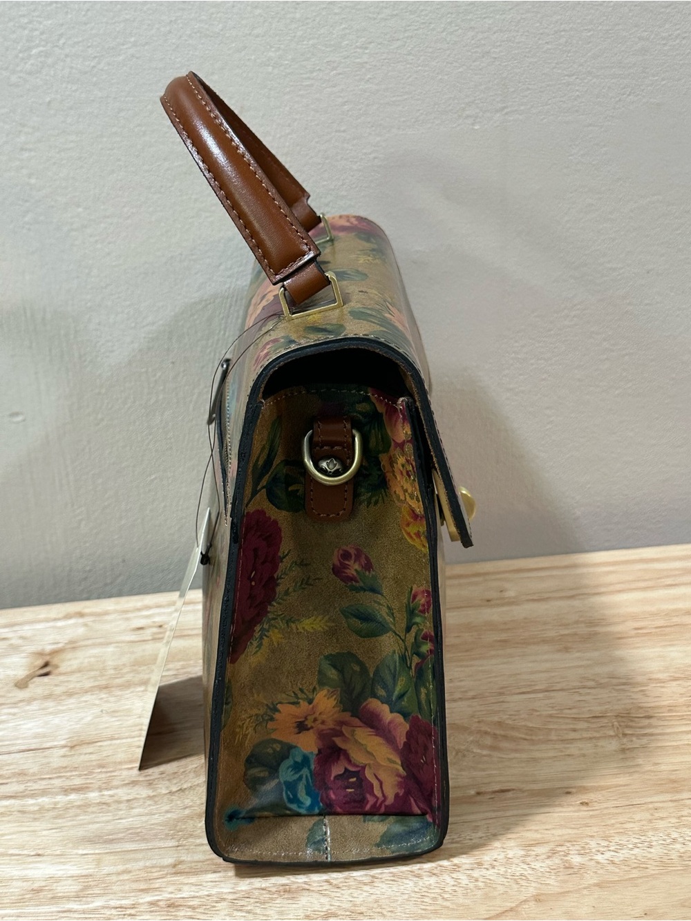 Patricia Nash Vintage Victorian Garden Collection Chauny Floral Satchel - Picture 4 of 15